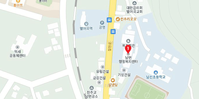 대피시설 지도 이미지