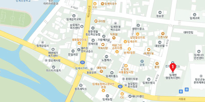 대피시설 지도 이미지