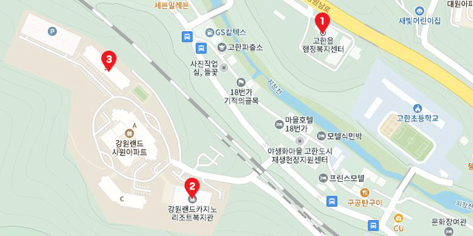 대피시설 지도 이미지