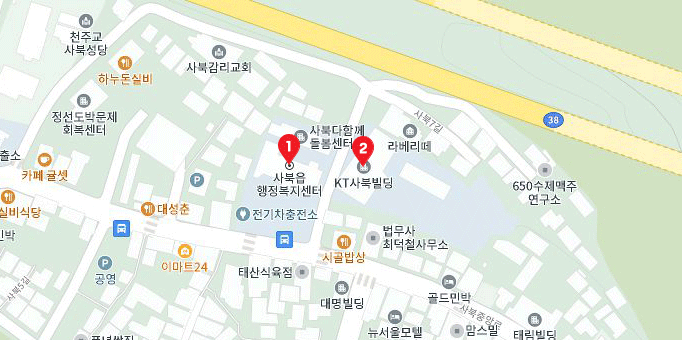 대피시설 지도 이미지