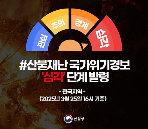 산불재난 국가위기경보 '심각' 단계 발령불
